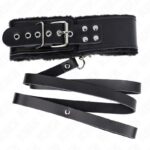 KINK – NECKLACE WITH BELT 116 CM WITH BLACK LEATHER STRAP ADJUSTABLE 40-48 CM X 6 CM BDSM Collars | SEX Shop Ireland 13