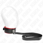 KINK – NECKLACE WITH BELT 116 CM WITH RED LEATHER STRAP ADJUSTABLE 40-48 CM X 6 CM BDSM Collars | SEX Shop Ireland 8