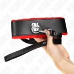 KINK – NECKLACE WITH BELT 116 CM WITH RED LEATHER STRAP ADJUSTABLE 40-48 CM X 6 CM BDSM Collars | SEX Shop Ireland 10