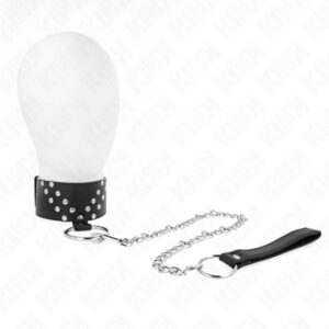 KINK – NECKLACE WITH BELT 65 CM WITH V RIVET ADJUSTABLE 36-43 CM X 5 CM BDSM Collars | SEX Shop Ireland