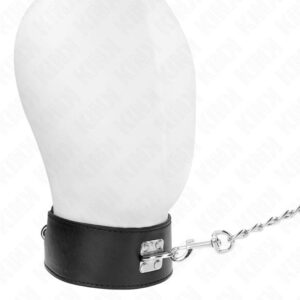 KINK – NECKLACE WITH BELT 65 CM WITH WIDE BLACK STRAP ADJUSTABLE 33.5-41 CM X 5 CM BDSM Collars | SEX Shop Ireland 3