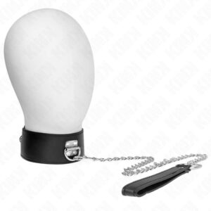 KINK – NECKLACE WITH BELT 65 CM WITH WIDE BLACK STRAP ADJUSTABLE 33.5-41 CM X 5 CM BDSM Collars | SEX Shop Ireland