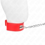 KINK – NECKLACE WITH BELT 65 CM WITH WIDE RED STRAP ADJUSTABLE 33.5-41 CM X 5 CM BDSM Collars | SEX Shop Ireland 14