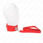KINK – NECKLACE WITH LEASH 116 CM WITH SILVER STUDS MODEL 4 RED ADJUSTABLE 40-48 CM X 6 CM BDSM Collars | SEX Shop Ireland 9