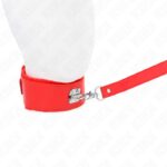 KINK – NECKLACE WITH LEASH 116 CM WITH SILVER STUDS MODEL 4 RED ADJUSTABLE 40-48 CM X 6 CM BDSM Collars | SEX Shop Ireland 11