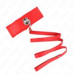 KINK – NECKLACE WITH LEASH 116 CM WITH SILVER STUDS MODEL 4 RED ADJUSTABLE 40-48 CM X 6 CM BDSM Collars | SEX Shop Ireland 12