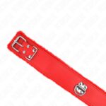 KINK – NECKLACE WITH LEASH 116 CM WITH SILVER STUDS MODEL 4 RED ADJUSTABLE 40-48 CM X 6 CM BDSM Collars | SEX Shop Ireland 13
