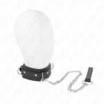 KINK – NECKLACE WITH LEASH 65 CM 3 RING MODEL 1 ADJUSTABLE 38-49 CM X 5 CM BDSM Collars | SEX Shop Ireland 9