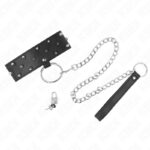 KINK – NECKLACE WITH LEASH 65 CM WITH SILVER STUDS MODEL 5 ADJUSTABLE 36-43 CM X 5 CM BDSM Collars | SEX Shop Ireland 10