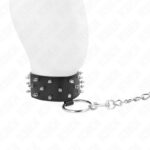 KINK – NECKLACE WITH LEASH 65 CM WITH SILVER STUDS MODEL 5 ADJUSTABLE 36-43 CM X 5 CM BDSM Collars | SEX Shop Ireland 11