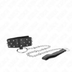 KINK – NECKLACE WITH LEASH 65 CM WITH SILVER STUDS MODEL 5 ADJUSTABLE 36-43 CM X 5 CM BDSM Collars | SEX Shop Ireland 12