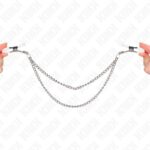 KINK – NIPPLE CLAMPS WITH 2 THIN CHAINS SILVER 20/23 CM BDSM Gear & Accessories | SEX Shop Ireland 9