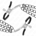 KINK – NIPPLE CLAMPS WITH 3 CHAINS BLACK 20/23/28 CM Fetish / Bondage | SEX Shop Ireland 11