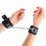 KINK – NYLON WRIST RESTRAINTS BLACK WITH LEATHER BELT BLACK ADJUSTABLE 19-29 CM X 5.1 CM Fetish / Bondage | SEX Shop Ireland 11