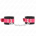 KINK – NYLON WRIST RESTRAINTS BLACK WITH LEATHERETTE BELT RASPBERRY ROSE ADJUSTABLE 19-29 CM X 5.1 CM Fetish / Bondage | SEX Shop Ireland 8