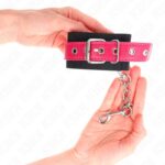 KINK – NYLON WRIST RESTRAINTS BLACK WITH LEATHERETTE BELT RASPBERRY ROSE ADJUSTABLE 19-29 CM X 5.1 CM Fetish / Bondage | SEX Shop Ireland 10