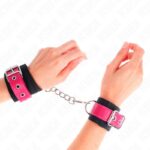 KINK – NYLON WRIST RESTRAINTS BLACK WITH LEATHERETTE BELT RASPBERRY ROSE ADJUSTABLE 19-29 CM X 5.1 CM Fetish / Bondage | SEX Shop Ireland 11