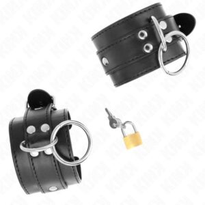 KINK – O-RING LOCKED WRIST RESTRAINTS BLACK ADJUSTABLE 20-28 CM X 5.5 CM Fetish / Bondage | SEX Shop Ireland 3