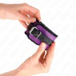 KINK – PREMIUM FUR LINED WRIST RESTRAINTS BLACK WITH PURPLE / BLACK BELT ADJUSTABLE 17-29 CM X 6 CM Fetish / Bondage | SEX Shop Ireland 10