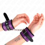 KINK – PREMIUM FUR LINED WRIST RESTRAINTS BLACK WITH PURPLE / BLACK BELT ADJUSTABLE 17-29 CM X 6 CM Fetish / Bondage | SEX Shop Ireland 11