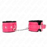 KINK – PREMIUM FUR LINED WRIST RESTRAINTS BLACK WITH RASPBERRY ROSE BELT ADJUSTABLE 17-29 CM X 6 CM Fetish / Bondage | SEX Shop Ireland 8