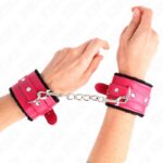 KINK – PREMIUM FUR LINED WRIST RESTRAINTS BLACK WITH RASPBERRY ROSE BELT ADJUSTABLE 17-29 CM X 6 CM Fetish / Bondage | SEX Shop Ireland 11
