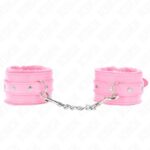 KINK – PREMIUM FUR LINED WRIST RESTRAINTS PINK WITH PINK BELT ADJUSTABLE 17-29 CM X 6 CM Fetish / Bondage | SEX Shop Ireland 8
