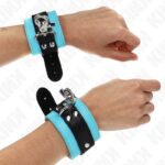 KINK – PREMIUM LOCKABLE WRIST RESTRAINTS BLACK / BLUE ADJUSTABLE 21-28 CM X 5.5 CM Fetish / Bondage | SEX Shop Ireland 9