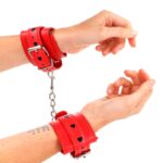 KINK – RED WRIST RESTRAINTS WITH BLACK HEART INLAY ADJUSTABLE 21-28 CM X 5.5 CM Fetish / Bondage | SEX Shop Ireland 10