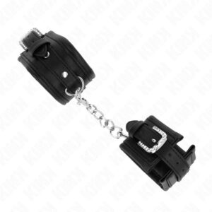 KINK – RHINESTONE BUCKLE WRIST RESTRAINTS BLACK ADJUSTABLE 25-32 CM X 5.5 CM Fetish / Bondage | SEX Shop Ireland 3