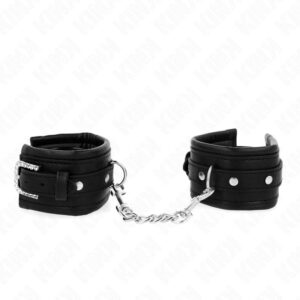 KINK – RHINESTONE BUCKLE WRIST RESTRAINTS BLACK ADJUSTABLE 25-32 CM X 5.5 CM Fetish / Bondage | SEX Shop Ireland