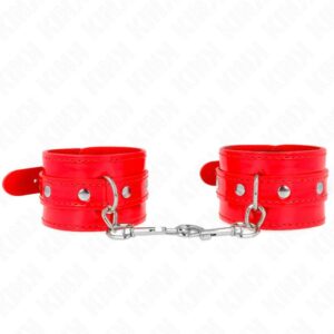 KINK – SHINY HAND CUFFS RED ADJUSTABLE 23-33 CM Fetish / Bondage | SEX Shop Ireland