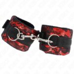 KINK – SHORT VELVET LACE WRIST RESTRAINTS AND NYLON BIND RED / BLACK 23 X 6.5 CM Fetish / Bondage | SEX Shop Ireland 9