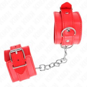 KINK – SIMPLE WRIST RESTRAINTS RED ADJUSTABLE 20-23 CM X 5.5 CM Fetish / Bondage | SEX Shop Ireland 3