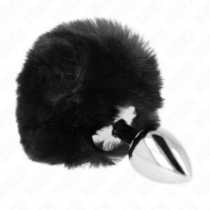 KINK – STAINLESS STEEL PLUG 7 x 3 CM WITH BLACK FAUX FUR RABBIT TAIL 8 CM Butt Plugs | SEX Shop Ireland 6