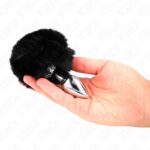KINK – STAINLESS STEEL PLUG 7 x 3 CM WITH BLACK FAUX FUR RABBIT TAIL 8 CM Butt Plugs | SEX Shop Ireland 10