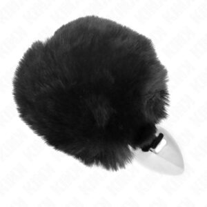 KINK – STAINLESS STEEL PLUG 7 x 3 CM WITH BLACK FAUX FUR RABBIT TAIL 8 CM Butt Plugs | SEX Shop Ireland 4