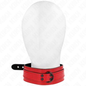 KINK – WINE RED ADJUSTABLE NECKLACE 37.5-49.5 CM X 5 CM BDSM Collars | SEX Shop Ireland