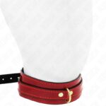 KINK – WINE RED ADJUSTABLE NECKLACE WITH GOLDEN DETAILS 29-42.5 CM X 4 CM BDSM Collars | SEX Shop Ireland 11