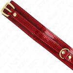 KINK – WINE RED ADJUSTABLE NECKLACE WITH GOLDEN DETAILS 29-42.5 CM X 4 CM BDSM Collars | SEX Shop Ireland 13