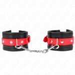 KINK – WRIST RESTRAINTS BLACK WITH RED BELT ADJUSTABLE 17-28 CM X 6 CM Fetish / Bondage | SEX Shop Ireland 8