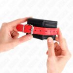 KINK – WRIST RESTRAINTS BLACK WITH RED BELT ADJUSTABLE 17-28 CM X 6 CM Fetish / Bondage | SEX Shop Ireland 10