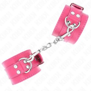 KINK – WRIST RESTRAINTS RASPBERRY ROSE WITH RASPBERRY ROSE LINING ADJUSTABLE 20-28 CM X 5.5 CM Fetish / Bondage | SEX Shop Ireland 3