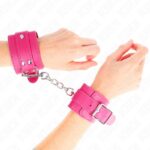 KINK – WRIST RESTRAINTS RASPBERRY ROSE WITH RASPBERRY ROSE LINING ADJUSTABLE 20-28 CM X 5.5 CM Fetish / Bondage | SEX Shop Ireland 11