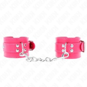 KINK – WRIST RESTRAINTS RASPBERRY ROSE WITH RASPBERRY ROSE LINING ADJUSTABLE 20-28 CM X 5.5 CM Fetish / Bondage | SEX Shop Ireland
