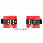 KINK – WRIST RESTRAINTS RED WITH BLACK BELT ADJUSTABLE 17-28 CM X 6 CM Fetish / Bondage | SEX Shop Ireland 8