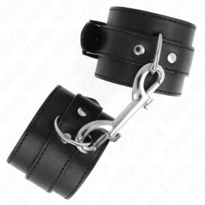 KINK – WRIST RESTRAINTS-SINGLE RIVET ROW AND BIG BUCKLE BLACK ADJUSTABLE 17-28 CM X 5 CM Fetish / Bondage | SEX Shop Ireland 3