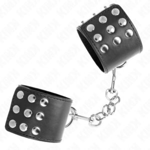 KINK – WRIST RESTRAINTS WITH SNAP FASTEN BLACK ADJUSTABLE 19-24 CM X 5.5 CM Fetish / Bondage | SEX Shop Ireland 3