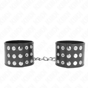 KINK – WRIST RESTRAINTS WITH SNAP FASTEN BLACK ADJUSTABLE 19-24 CM X 5.5 CM Fetish / Bondage | SEX Shop Ireland