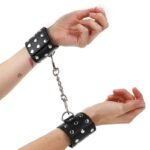KINK – WRIST RESTRAINTS WITH SNAP FASTEN FULL OF RIVETS BLACK ADJUSTABLE 19-24 CM X 5.5 CM Fetish / Bondage | SEX Shop Ireland 8